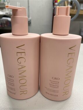 Vegamour GRO Revitalizing Shampoo & Conditioner - Blush Pink Duo huge size set